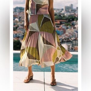 Zara Colorful Geometric Print Skirt